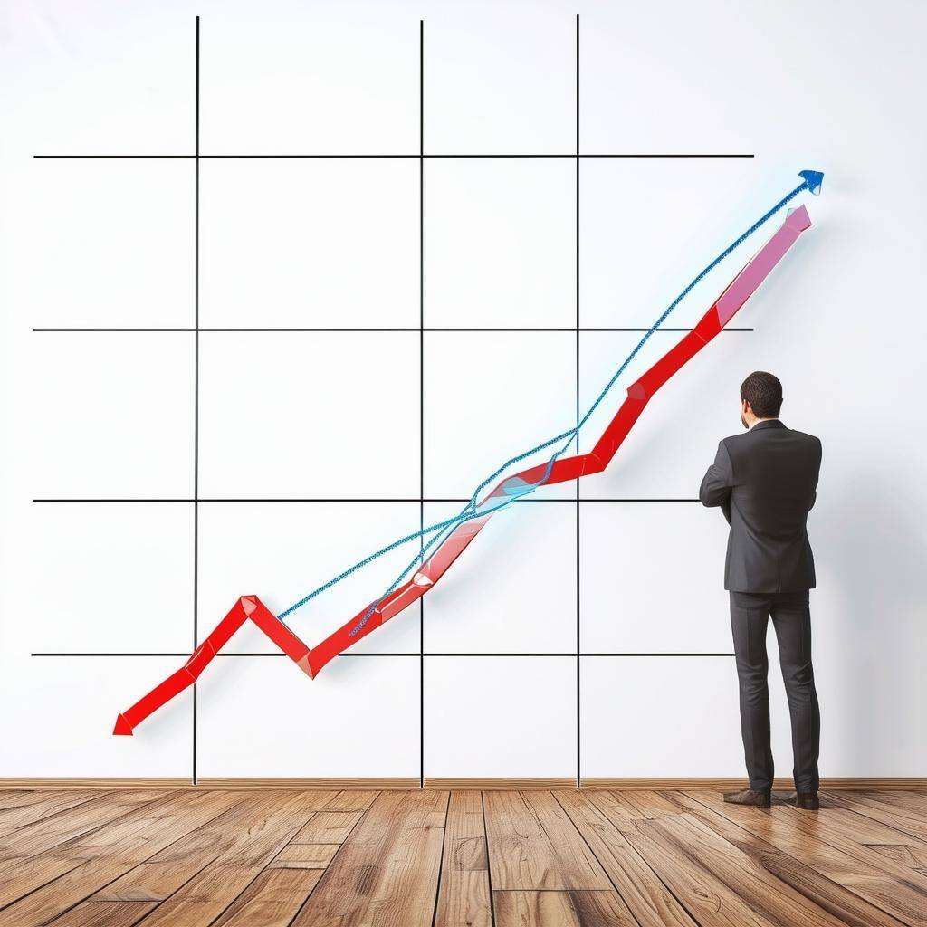 graph showing a line increasing
