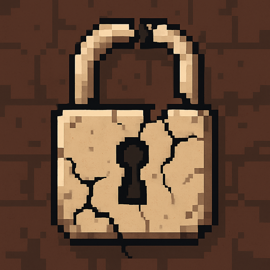 a cracked lock
